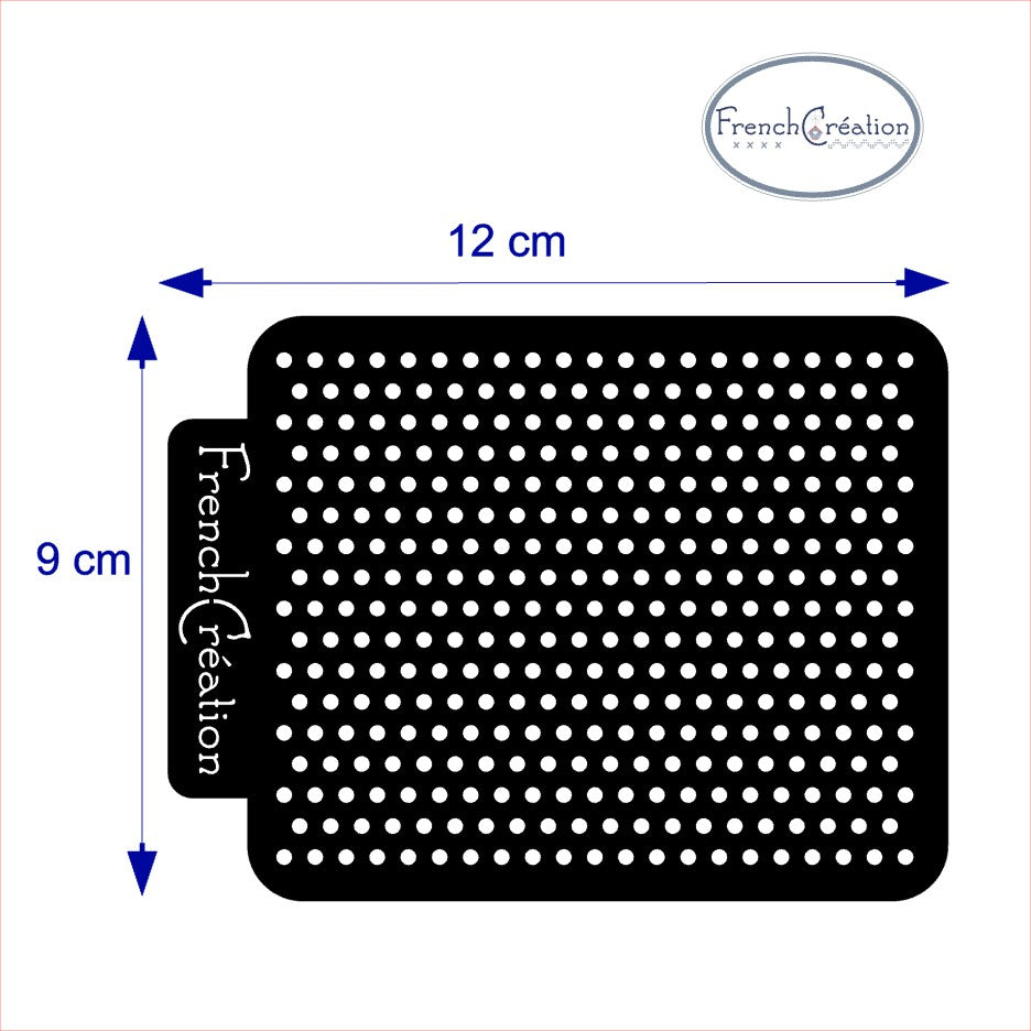 Pochoir de texture pour pâte polymère motif Pois, feuille de texture pour argile polymère en PVC souple et résistant
