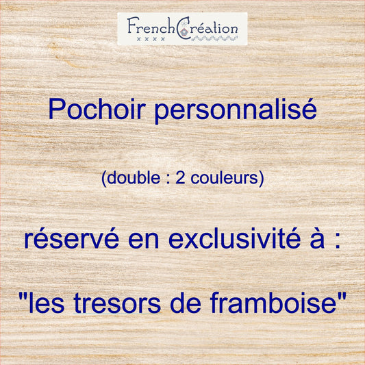 Pochoir de texture double : 2 couleurs pour pâte polymère, reservé exclusivité créatrice "les_tresors_de_framboise"
