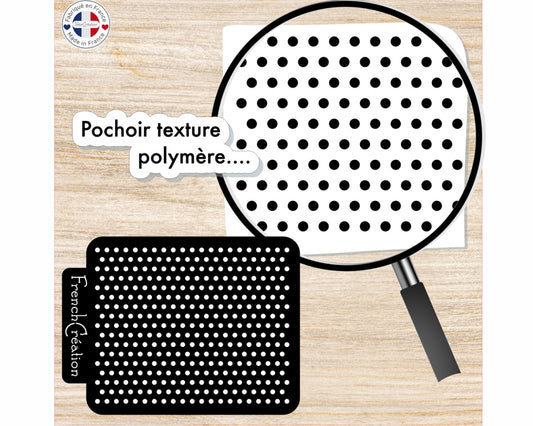 Pochoir de texture pour pâte polymère motif Pois, feuille de texture pour argile polymère en PVC souple et résistant